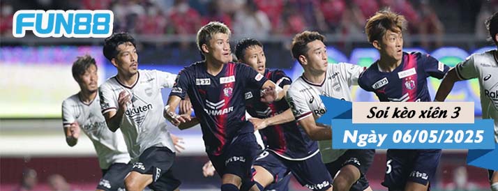 Kèo xiên 3 hôm nay 06/05/2025: Bứt phá top đầu J1 League